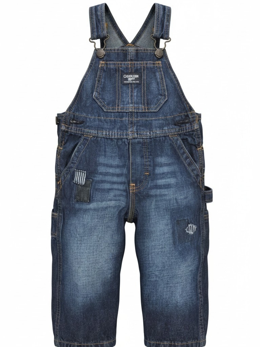 OshKosh B'gosh Dark Blue Denim Short Overalls